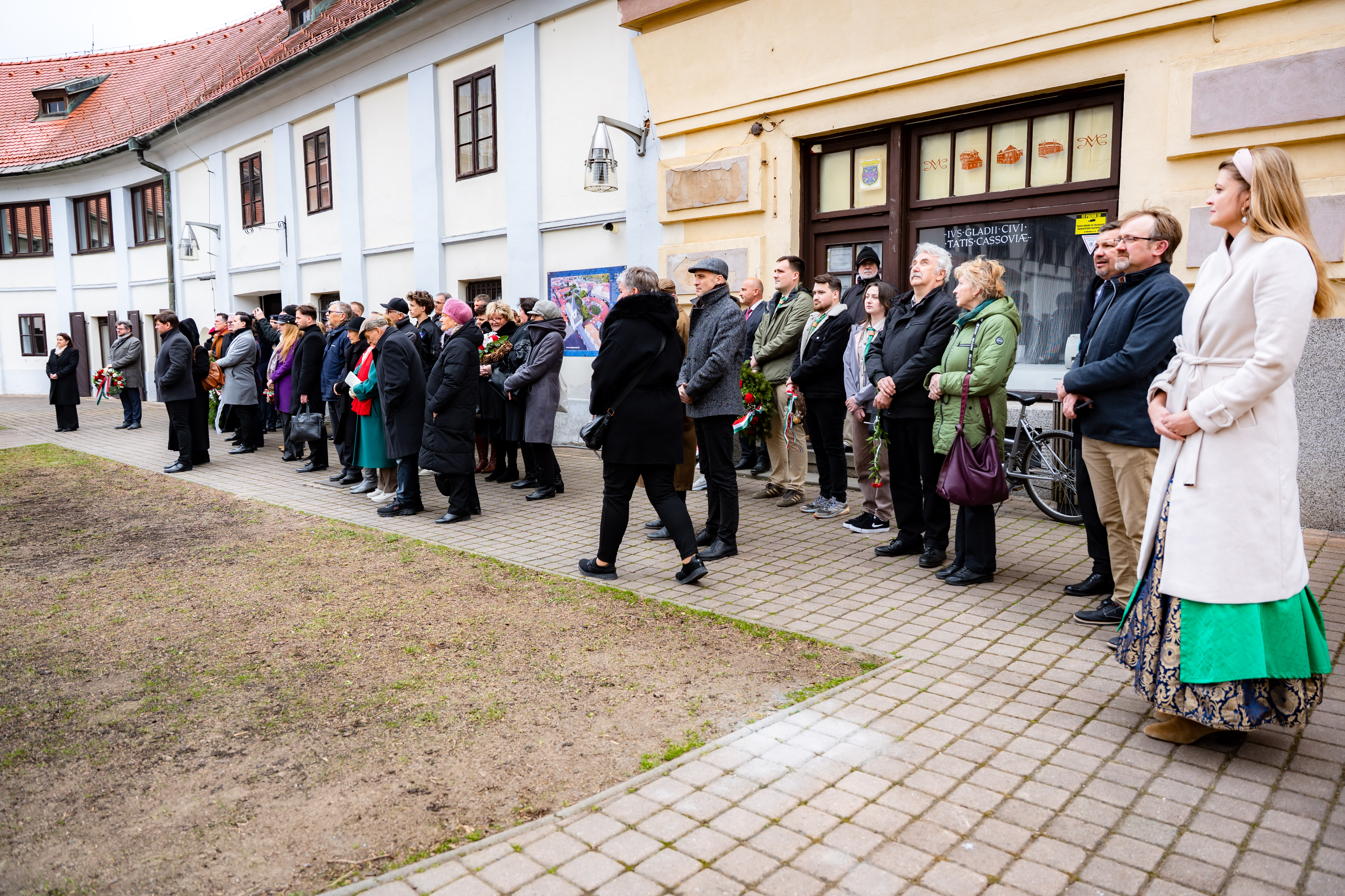 Slávnostné kladenie vencov pri soche Františka III. Rákócziho 
